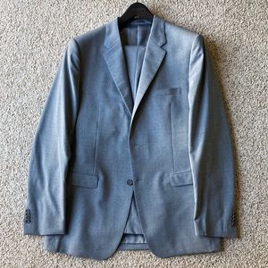 Theory Men's Light Gray Single-Breasted Suit Jacket